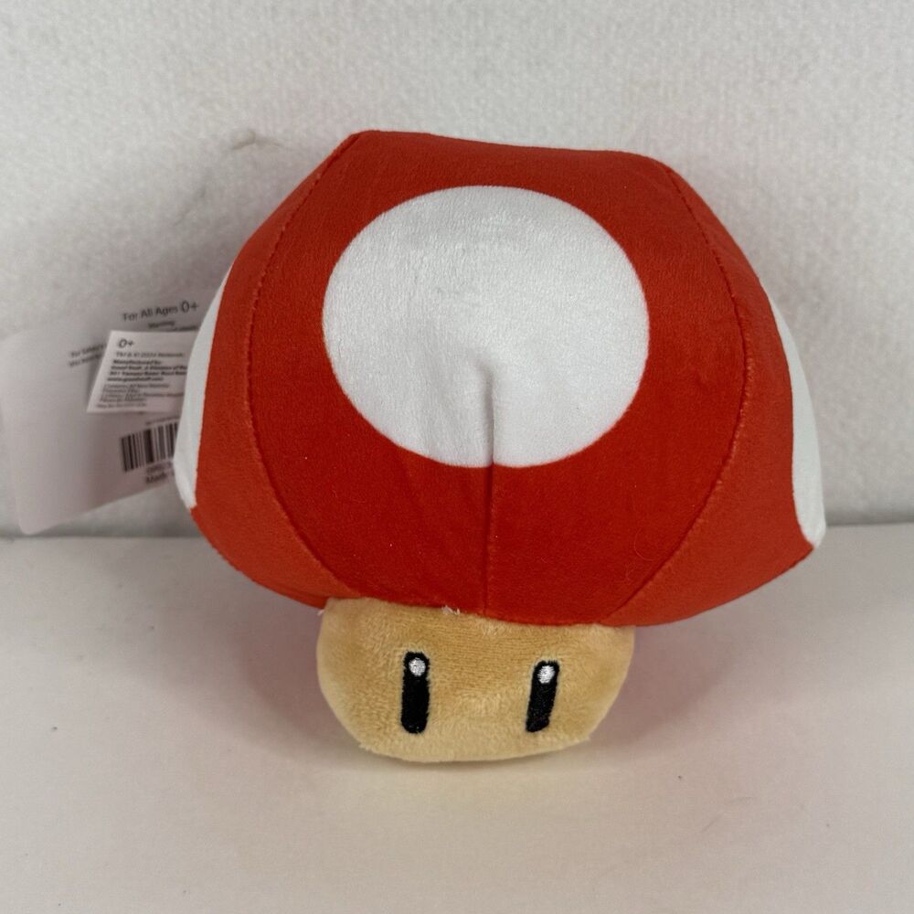 NEW Super Mario Red Mushroom 6” Plush Good Stuff 2021 NWT Nintendo t-1010